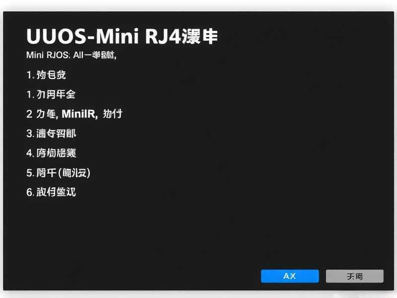 统信UOS系统下Mini RJ45转接器连接指南，保障稳定网络连接的实用方案